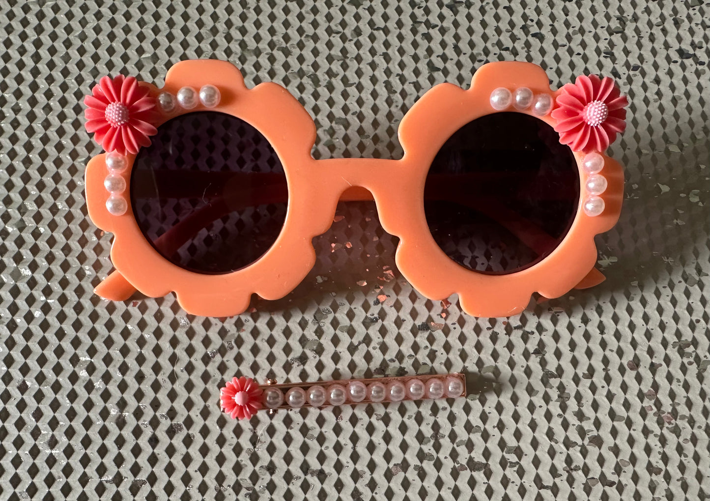 Floral Sunglasses & Clip