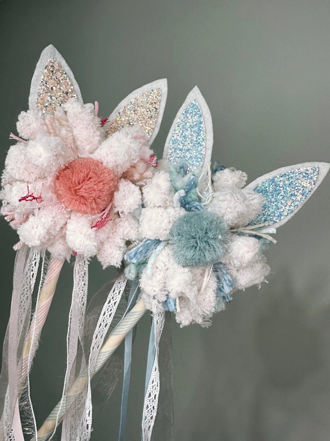 Easter Bunny Pom Wands