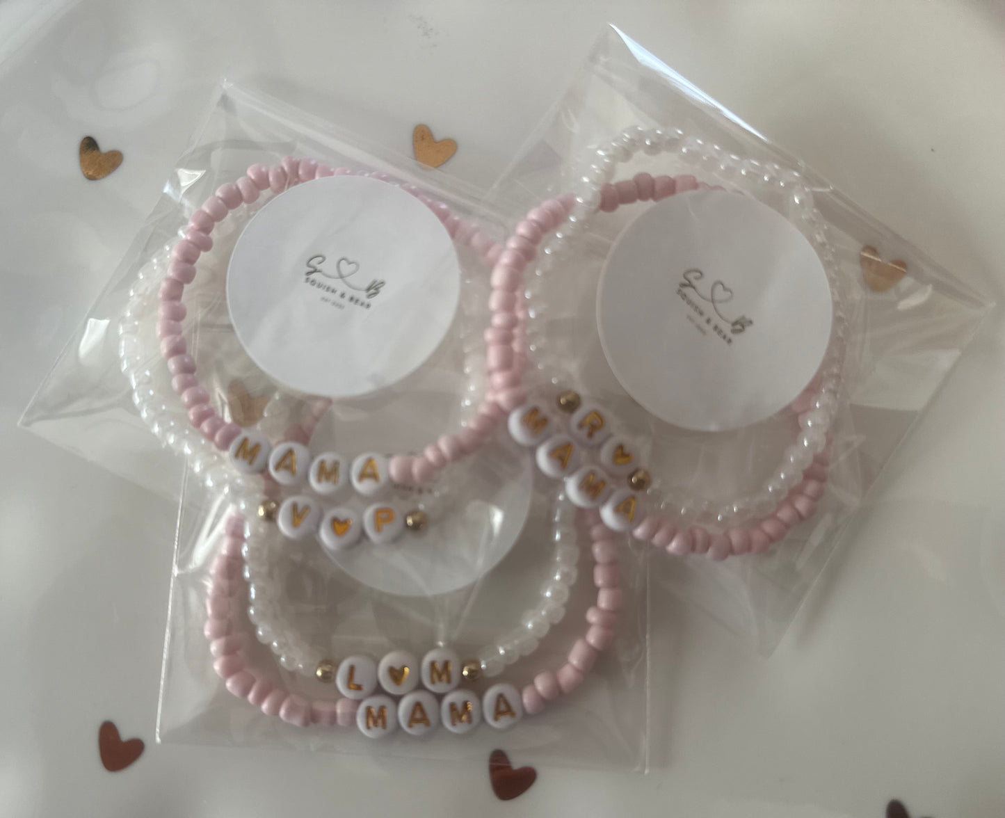 Mama & Initial Bracelet set