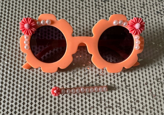 Floral Sunglasses & Clip