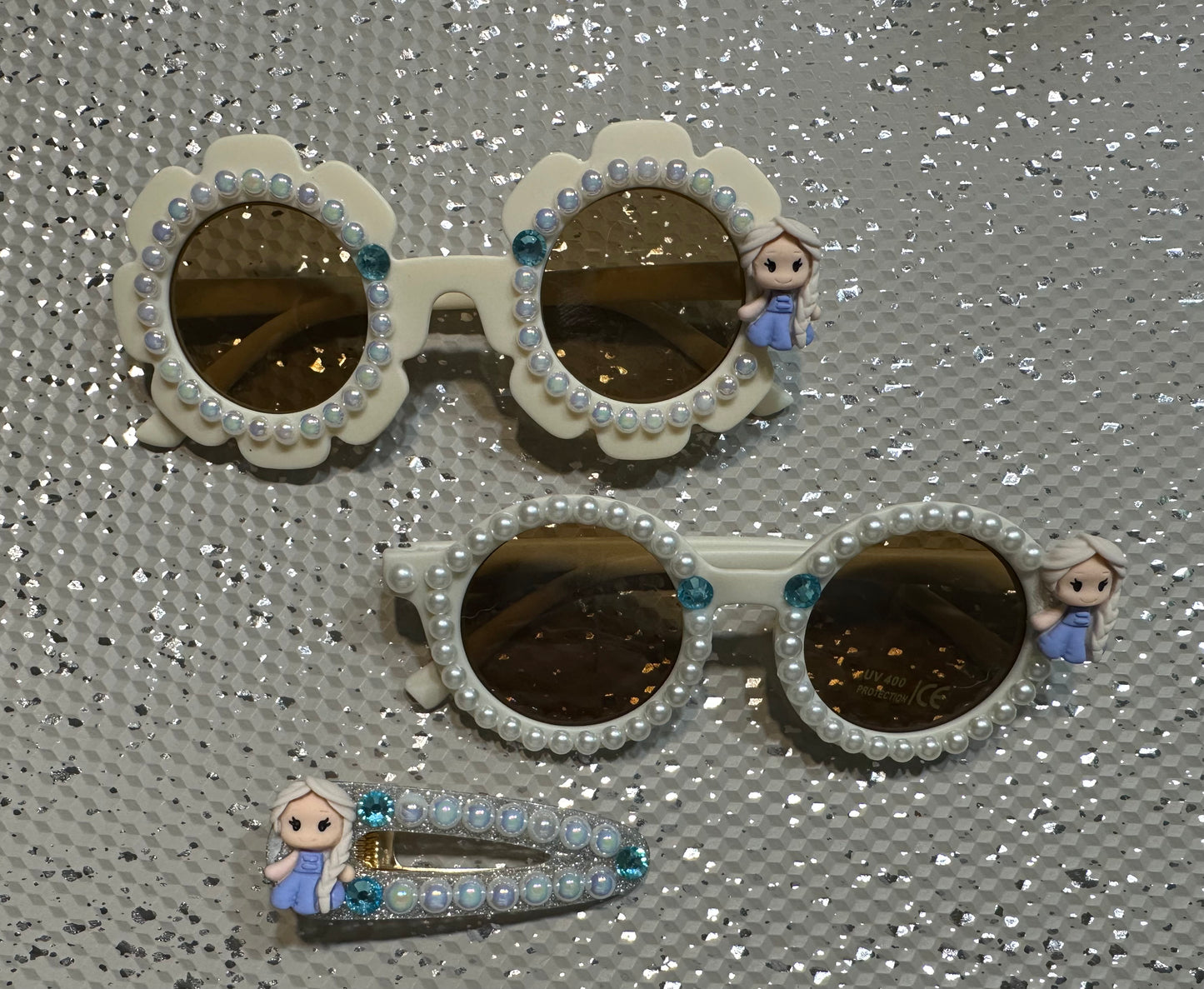 Blue Princess Sunglasses & Clip